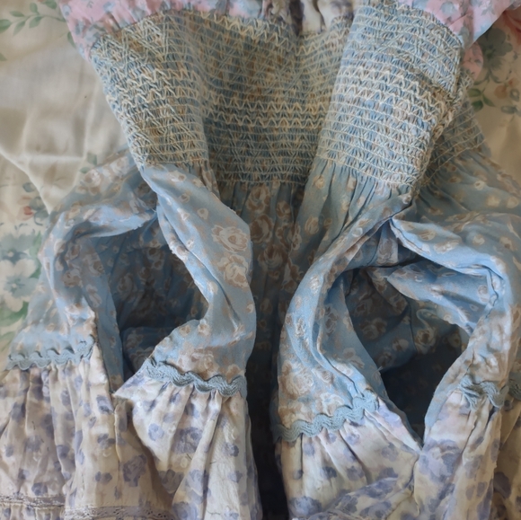 EUC LoveShackFancy Stanton Dress Blueberry Dust - Picture 6 of 9